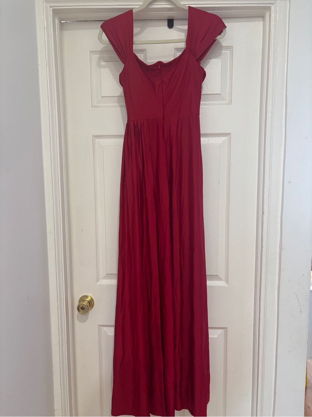 SHEIN Red Maxi Dress with Flutter Sleeves
